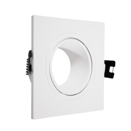 Spot  matt1 embutir para GU10 cuadrado plástico profundidad 2,9cm lados 9,3 cm blanco